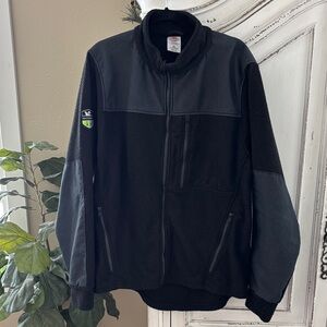True North DragonFur Jacket Mens XL Black Fleece Workwear Fire Resistant USA